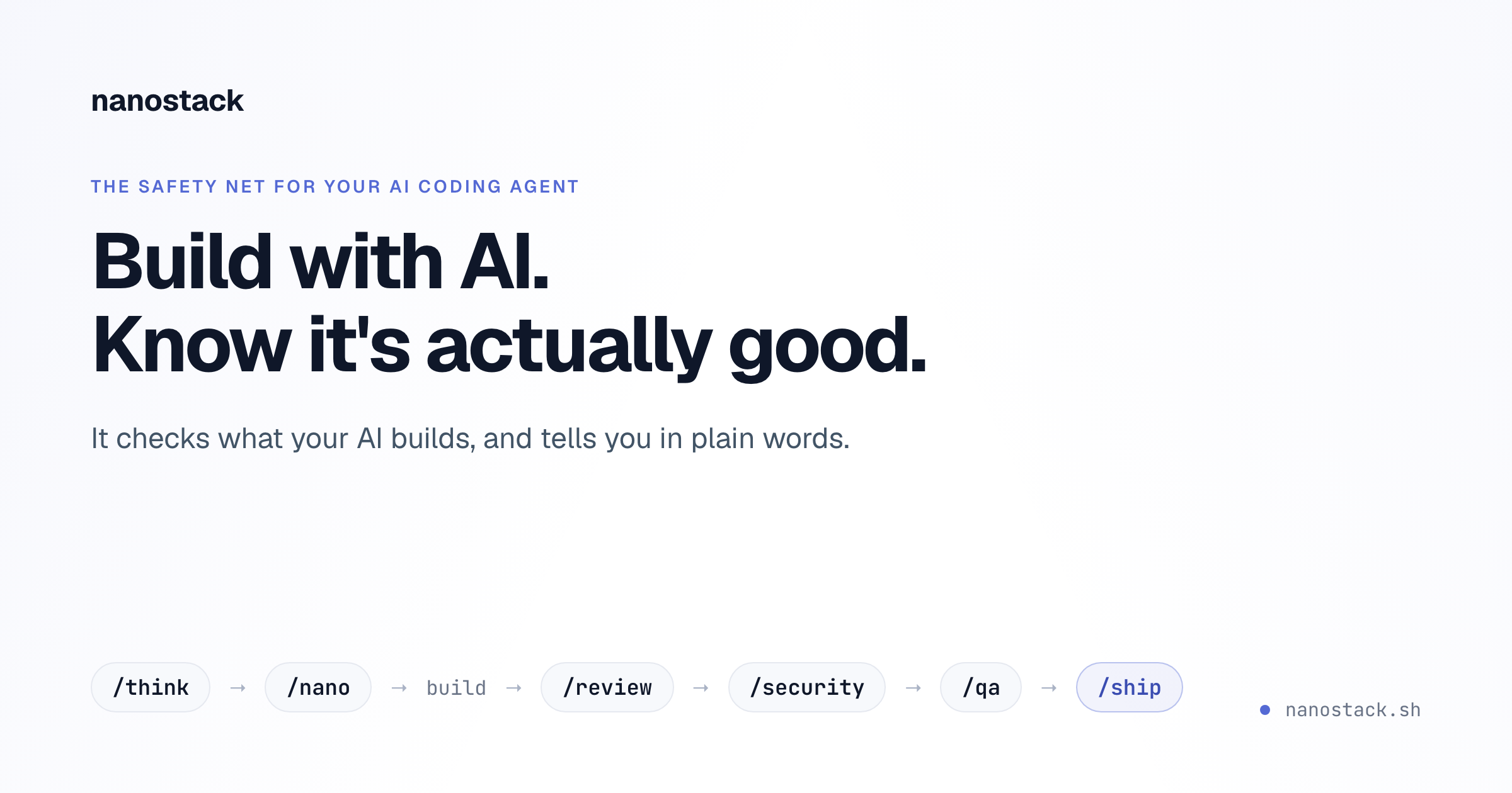 Nanostack: build real software with AI agents, without being an engineer